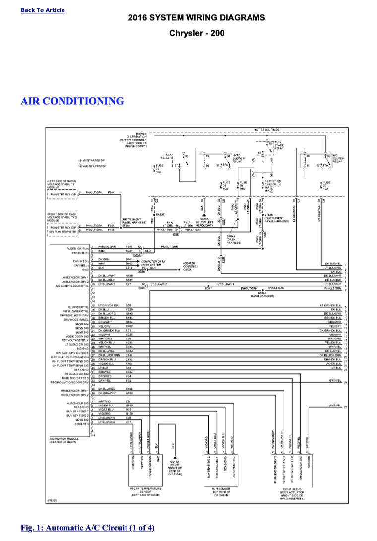 CHRYSLER 200 UF (2015-2017) SERVICE WORKSHOP MANUAL