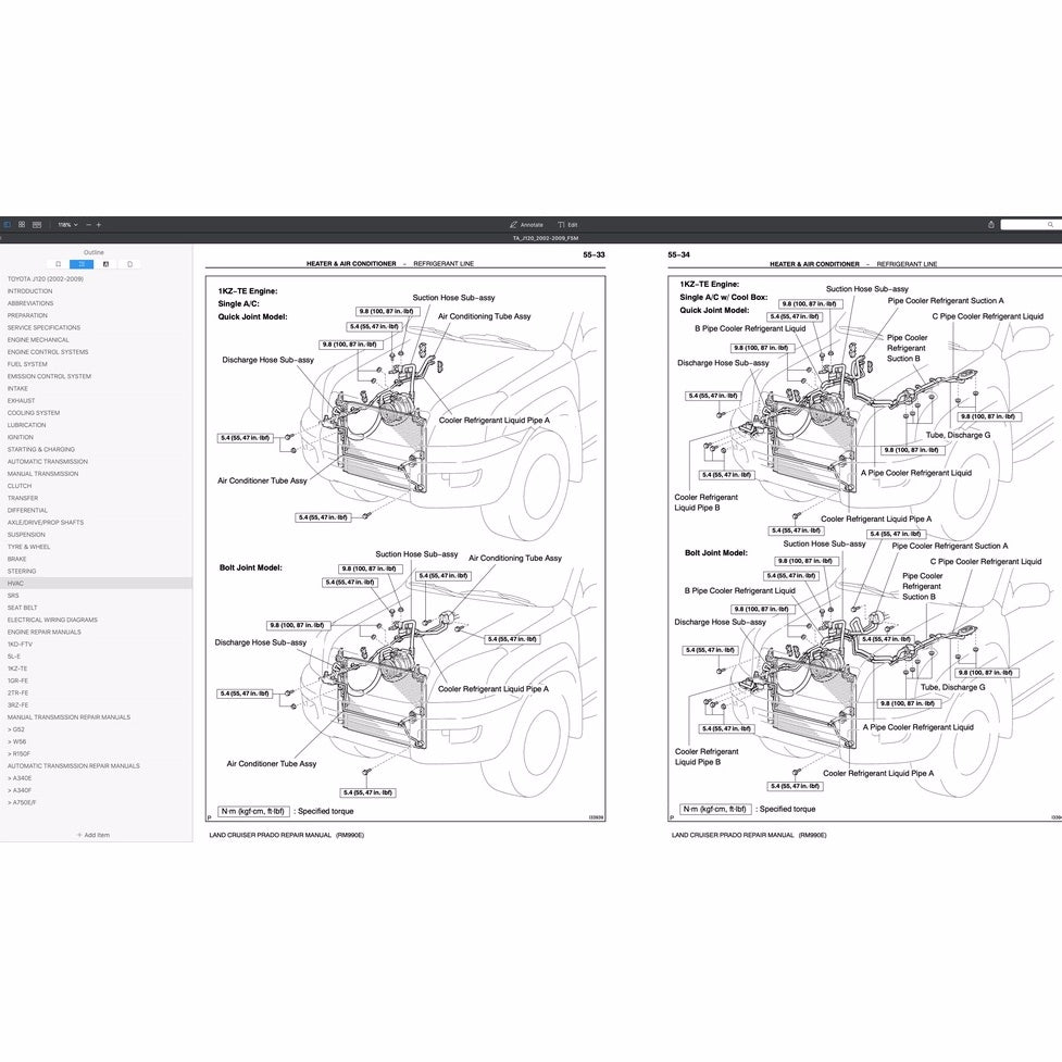 Toyota Land Cruiser Prado J120 (2002-2009) FACTORY WORKSHOP SERVICE REPAIR MANUAL