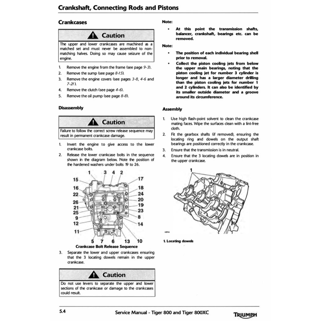 TRIUMPH TIGER 800 XC (2011-2014) SERVICE WORKSHOP MANUAL + OWNER'S MANUAL