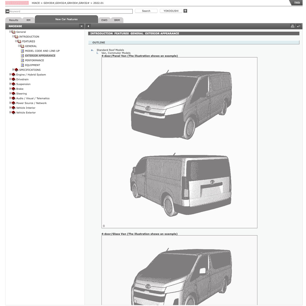 TOYOTA HIACE H300 GDH 300/320 GRH 300/320 (2019+) ONLINE SERVICE WORKSHOP MANUAL