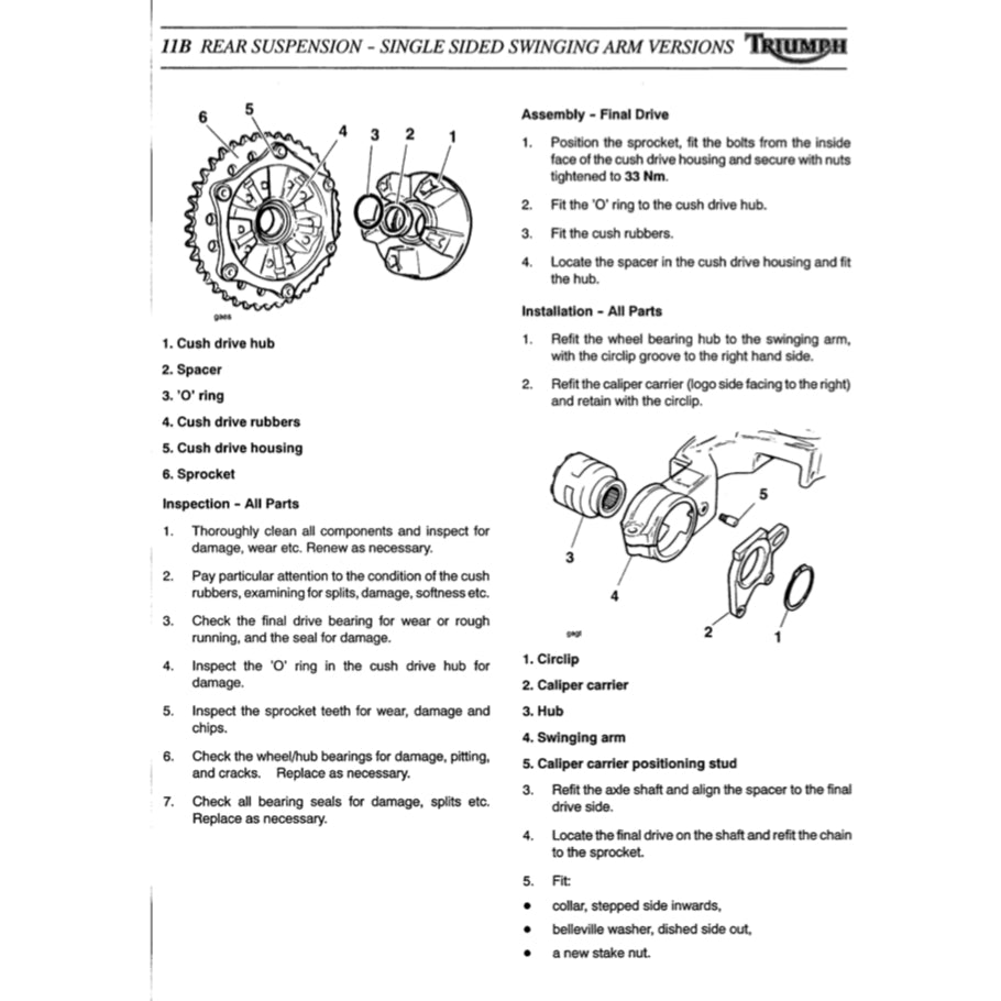 TRIUMPH SPEED TRIPLE (2002-2004) SERVICE WORKSHOP MANUAL + OWNER'S MANUAL
