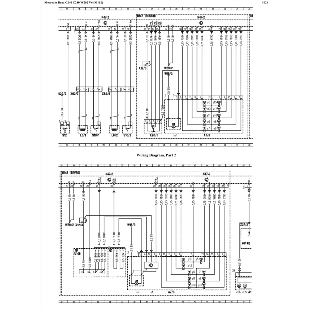 MERCEDES-BENZ W202 M112 (1993-2000) SERVICE WORKSHOP MANUAL