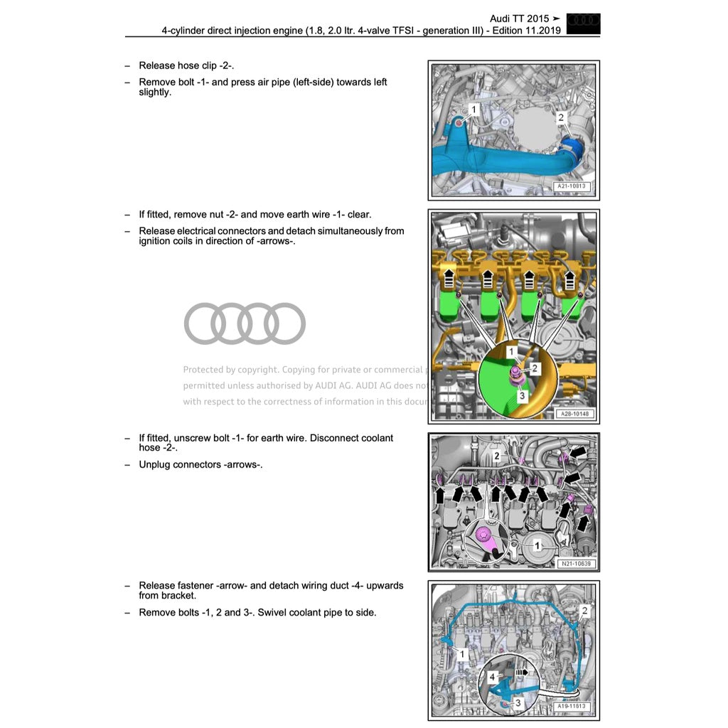 AUDI TT MK3 (2015-2023) SERVICE WORKSHOP MANUAL
