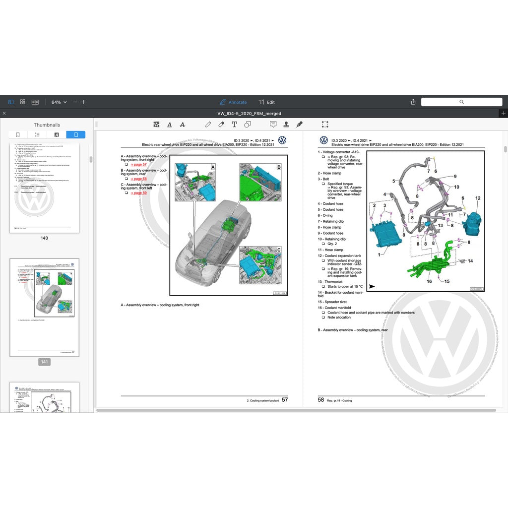 VW ID.4/5 EV (2021-2023) SERVICE WORKSHOP MANUAL