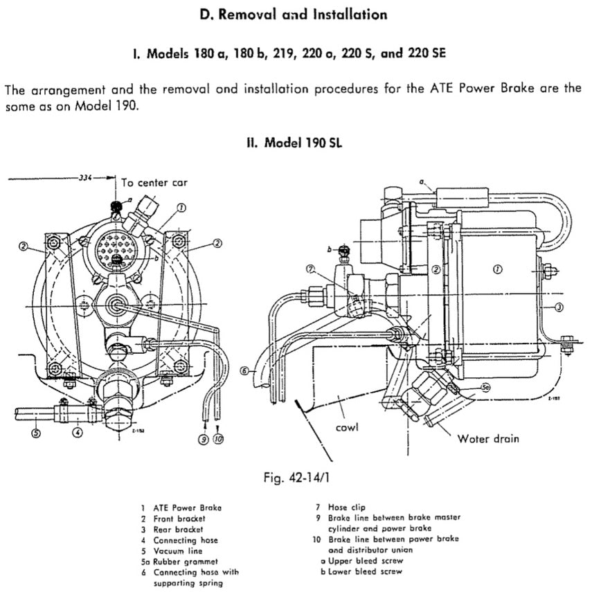 MERCEDES BENZ W120 W121 "PONTON" (1953-1963) SERVICE WORKSHOP MANUAL