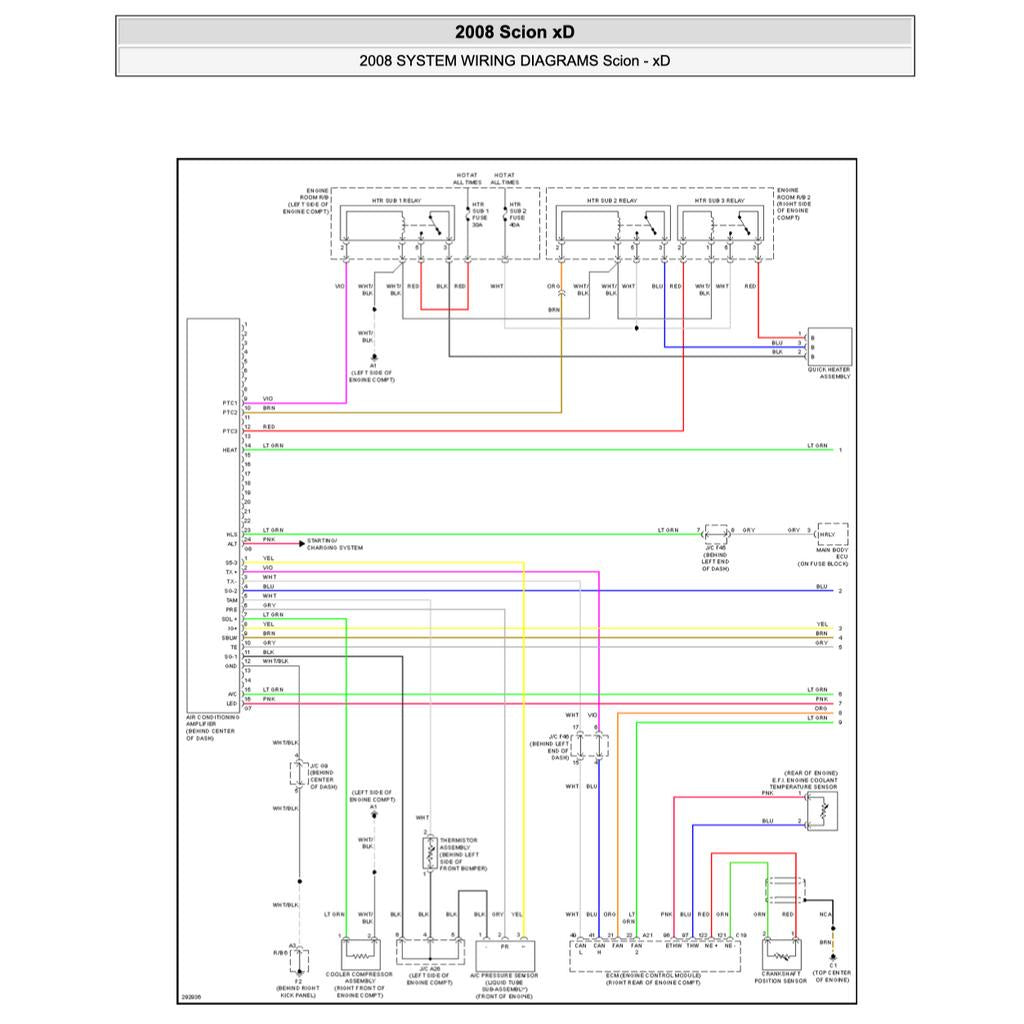 TOYOTA IST SCION XD ZSP110 (2008-2016) SERVICE WORKSHOP MANUAL