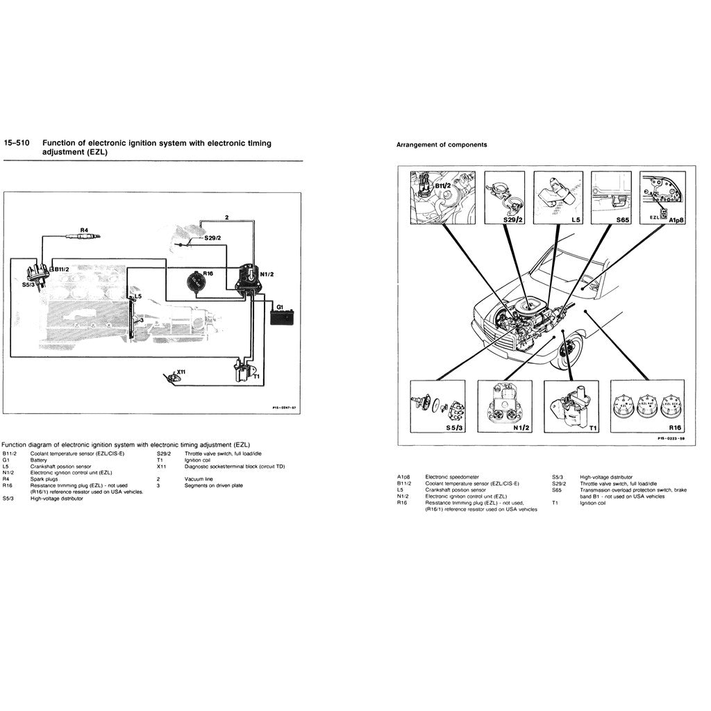 MERCEDES BENZ ENGINE M116  (1969-1991) SERVICE WORKSHOP MANUAL