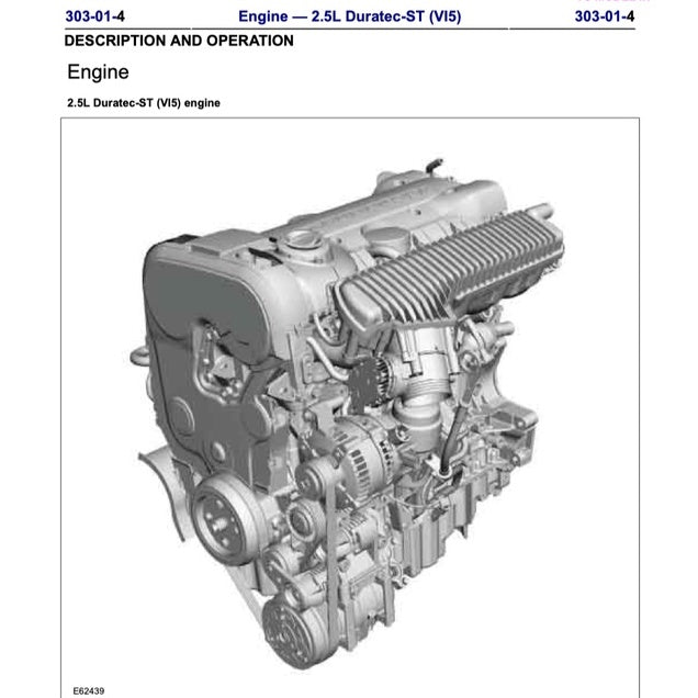 FORD FOCUS ST MK2 C307 (2005-2010) SERVICE WORKSHOP MANUAL