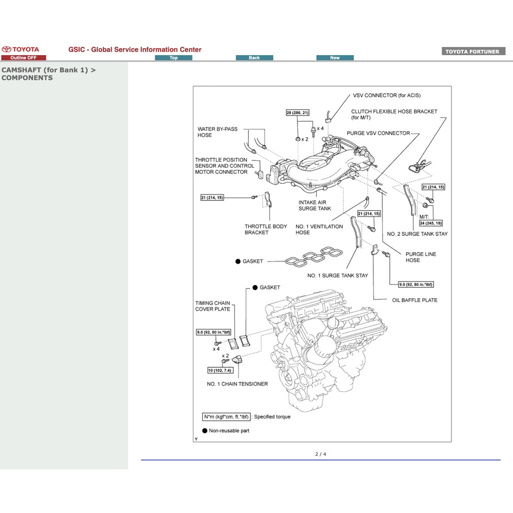 TOYOTA FORTUNER AN150/ AN160 (2015-2022) SERVICE WORKSHOP MANUAL