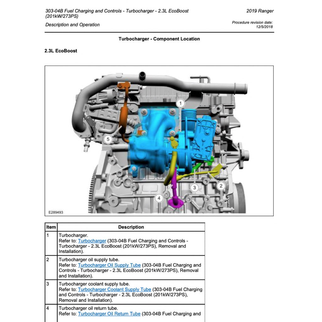 FORD 2.3L ECOBOOST ENGINE SERVICE WORKSHOP MANUAL - Ford Ranger/ Ford Mustang/