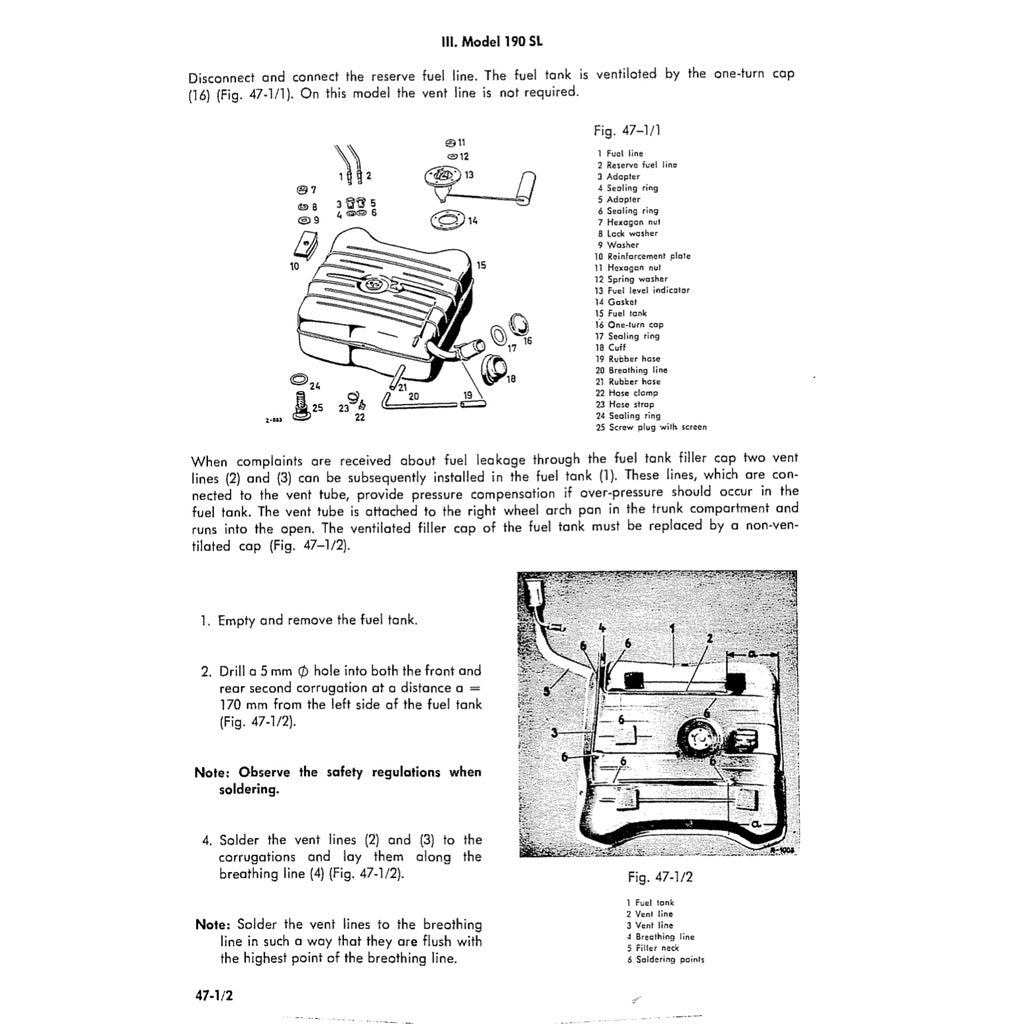 MERCEDES BENZ W120 W121 "PONTON" (1953-1963) SERVICE WORKSHOP MANUAL