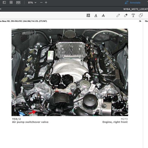 MERCEDES BENZ W164 M272 (2005-2011) SERVICE WORKSHOP MANUAL