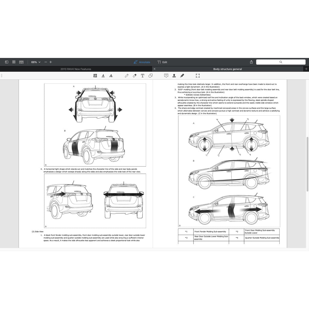 TOYOTA RAV4 XA40 (2013-2018) SERVICE WORKSHOP MANUAL