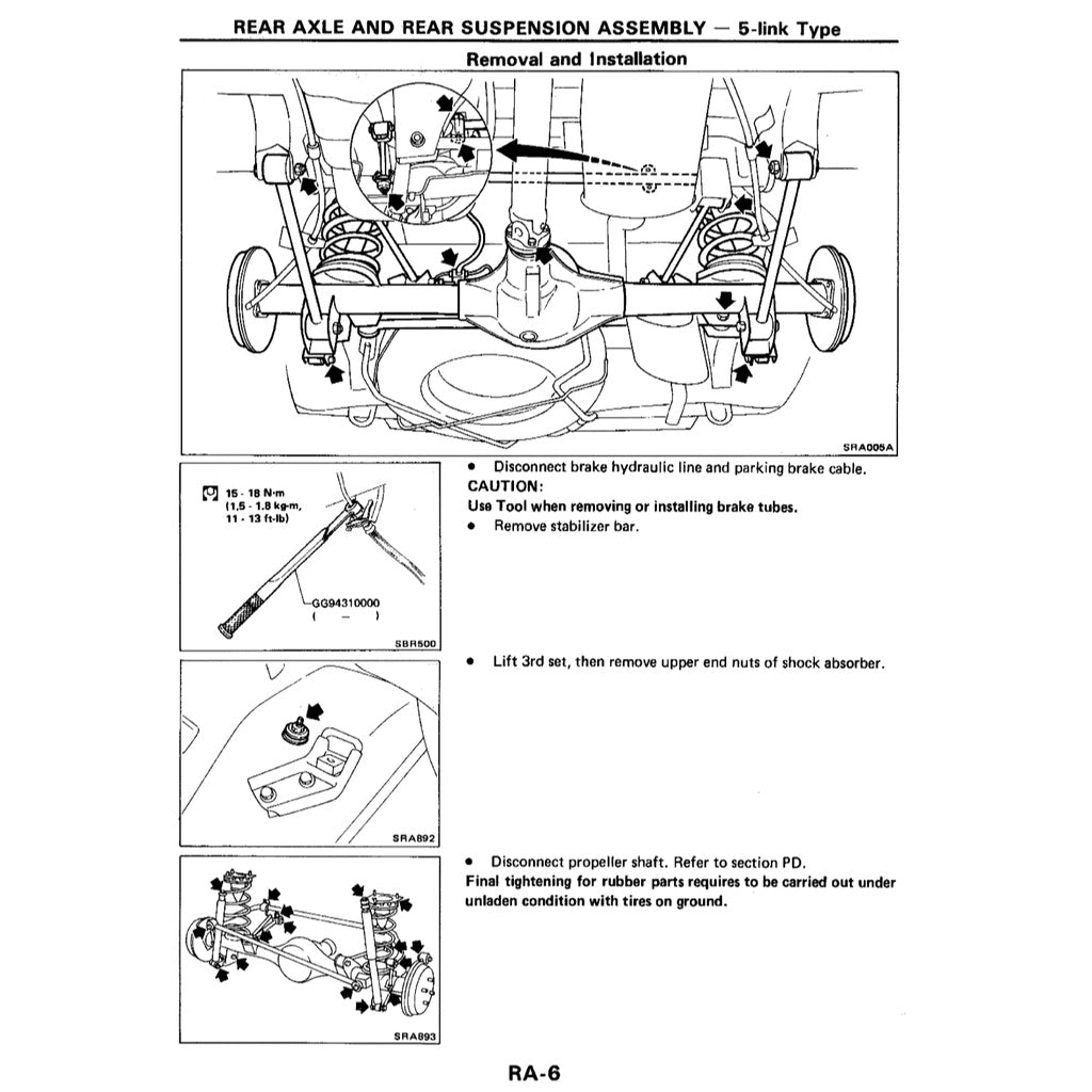 NISSAN VANETTE C22 (1985-1994-2010) SERVICE WORKSHOP MANUAL