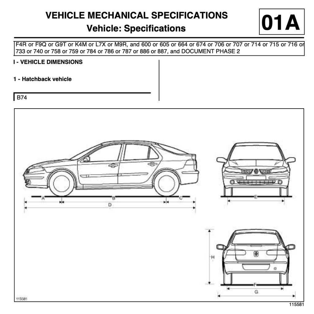 RENAULT LAGUNA II X74 (2000-2008) SERVICE WORKSHOP MANUAL