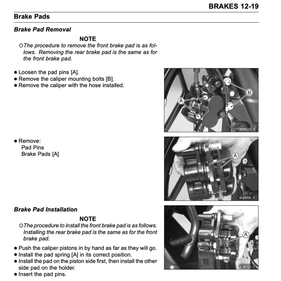 KAWASAKI NINJA 300 (2013-2017) SERVICE WORKSHOP MANUAL + PARTS CATALOGUE + OWNER'S MANUAL