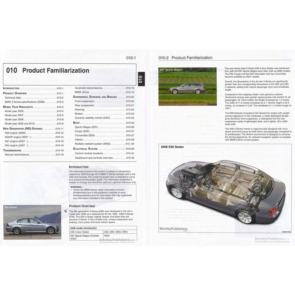 BMW 3 Series E90 325i / 328i / 330i / 335i (2006-2010) WORKSHOP REPAIR SERVICE MANUAL