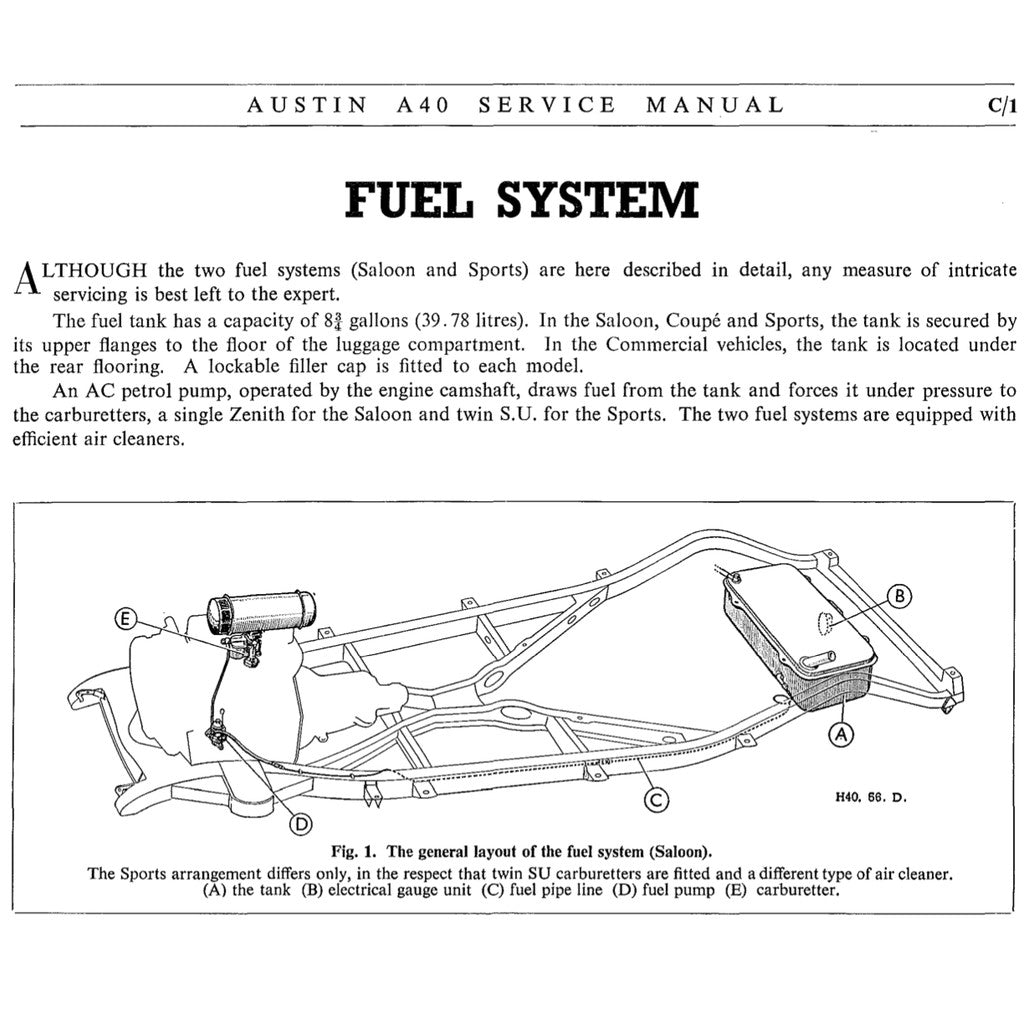 [CLASSIC] AUSTIN A40 (1947-1967) SERVICE WORKSHOP MANUAL