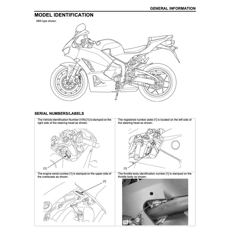 HONDA CBR600 RR (2013-2019) SERVICE WORKSHOP MANUAL + PARTS CATALOGUE + OWNER'S MANUAL