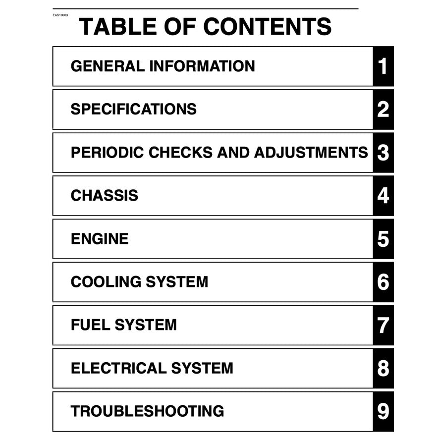 YAMAHA YZF-R1 (2015-2019) SERVICE WORKSHOP MANUAL + OWNER'S MANUAL
