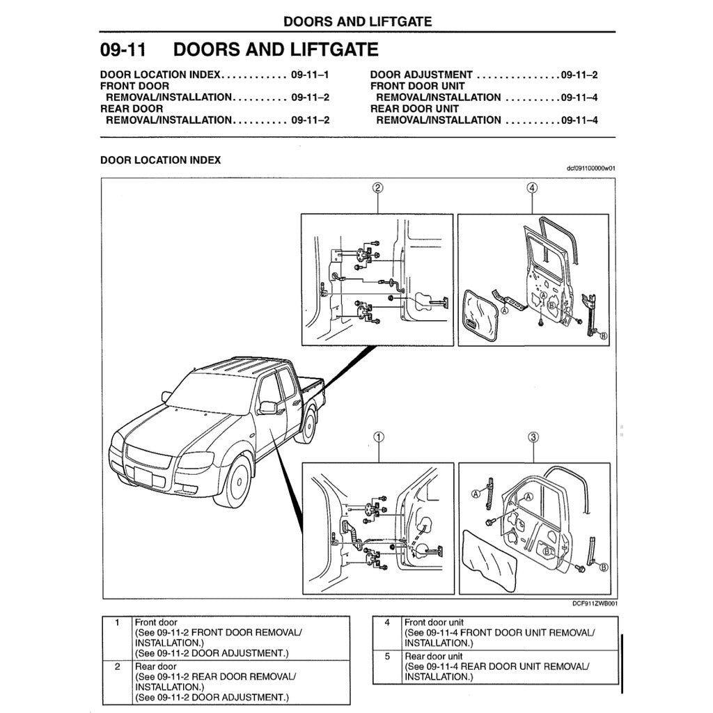 FORD RANGER PJ/PK (2006-2011) SERVICE WORKSHOP MANUAL