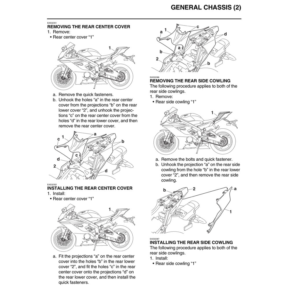 YAMAHA YZF-R6 (2017-2020) SERVICE WORKSHOP MANUAL + OWNER'S MANUAL
