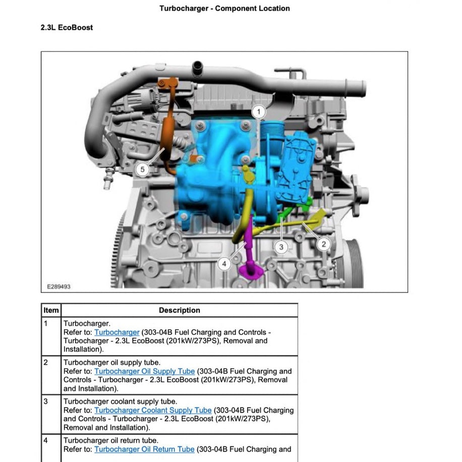 FORD 2.3L ECOBOOST ENGINE SERVICE WORKSHOP MANUAL - Ford Ranger/ Ford Mustang/
