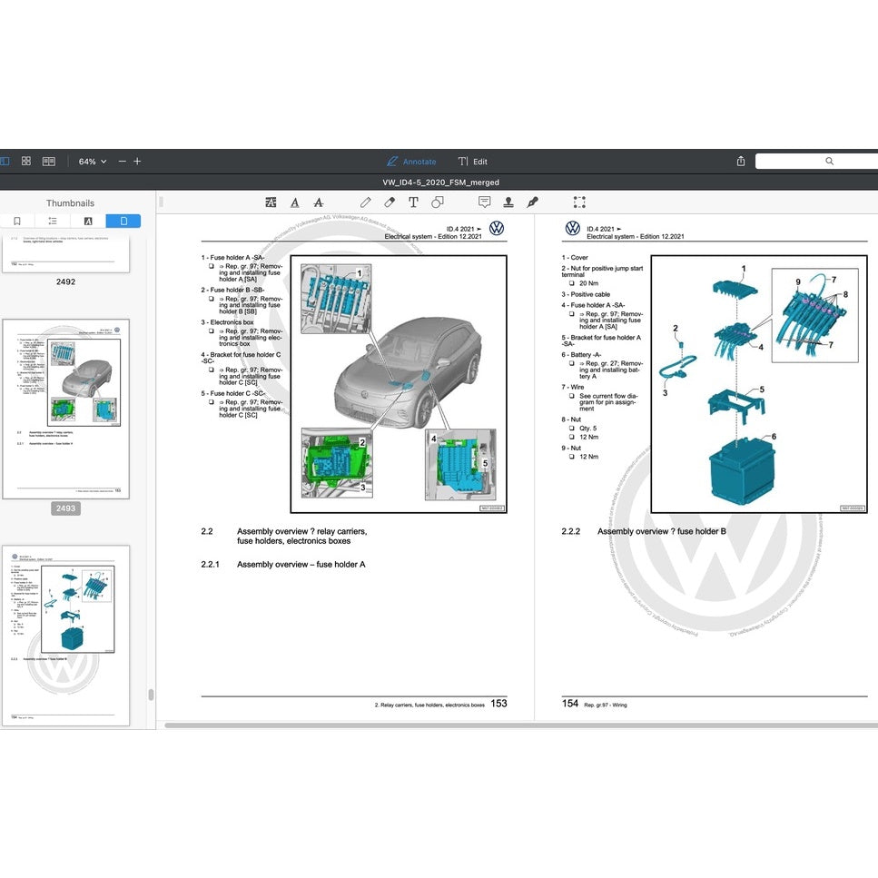 VW ID.4/5 EV (2021-2023) SERVICE WORKSHOP MANUAL