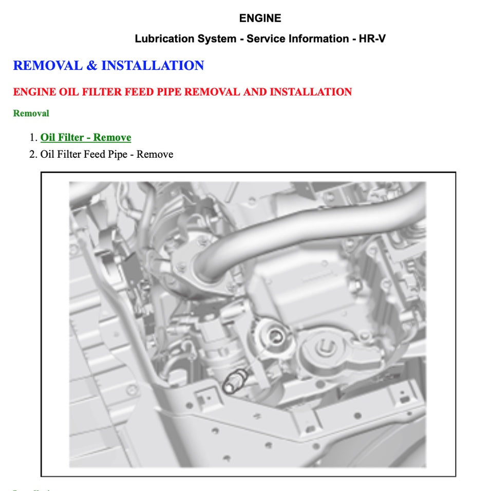 HRV HONDA  HR-V RU (2016-2022) SERVICE WORKSHOP MANUAL