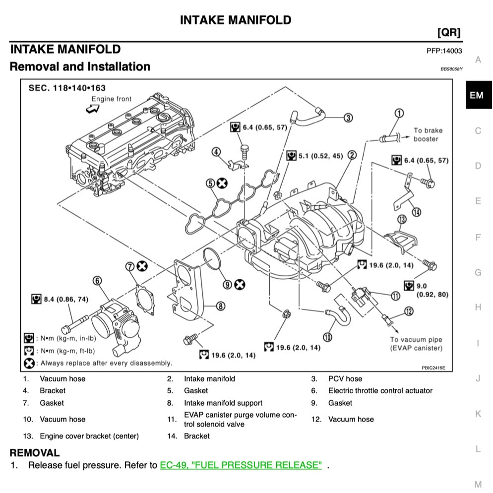 NISSAN TEANA CEFIRO (2003-2008) SERVICE WORKSHOP MANUAL