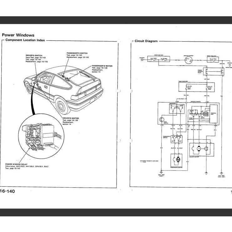 HONDA CIVIC & CRX 4  ED/EE/EF/SH (1988-1991) SERVICE WORKSHOP MANUAL