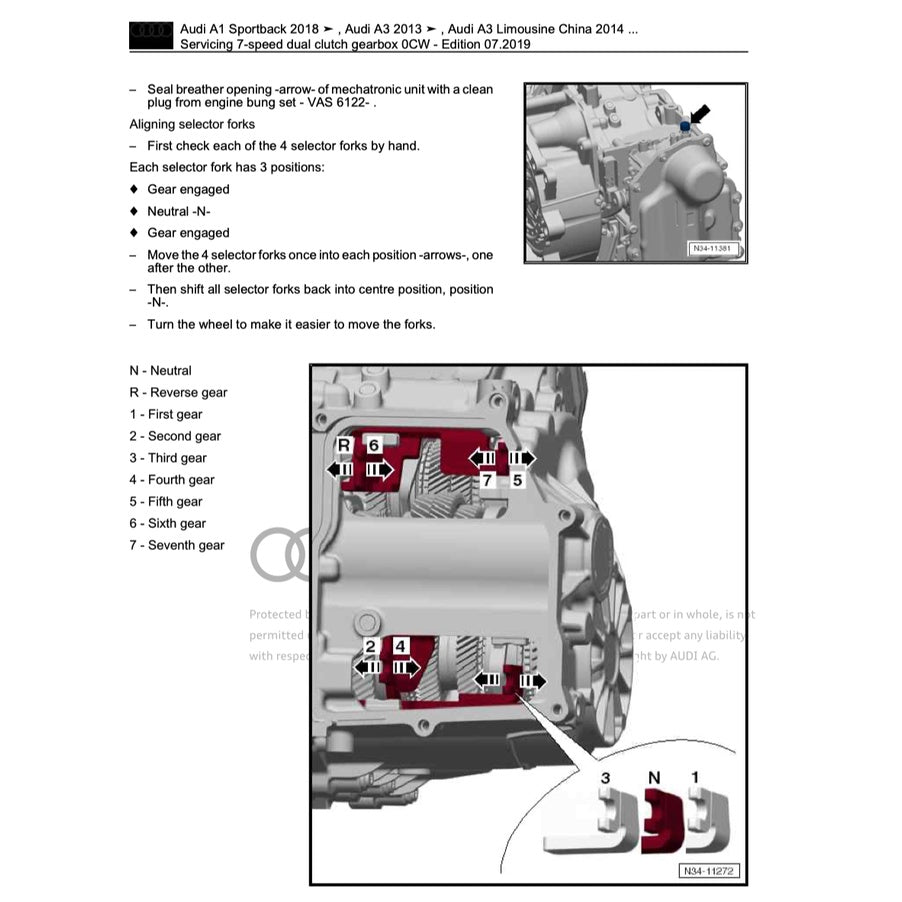 AUDI A3 8V (2013-2020) SERVICE WORKSHOP MANUAL