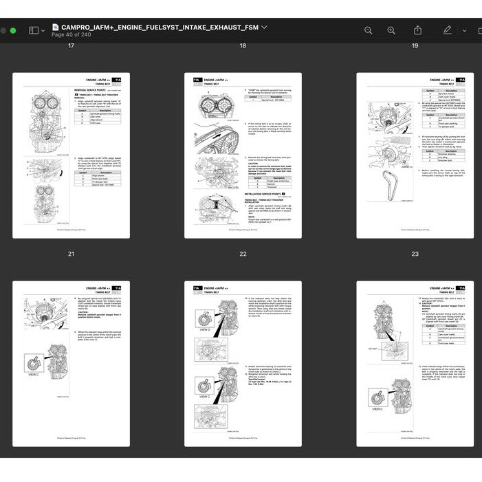 PROTON CAMPRO IAFM+ ENGINE WORKSHOP MANUAL + WIRING BULLETIN