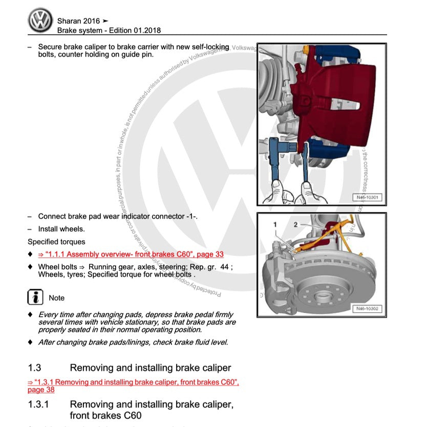 VW SHARAN 7N (2011-2020) SERVICE WORKSHOP MANUAL