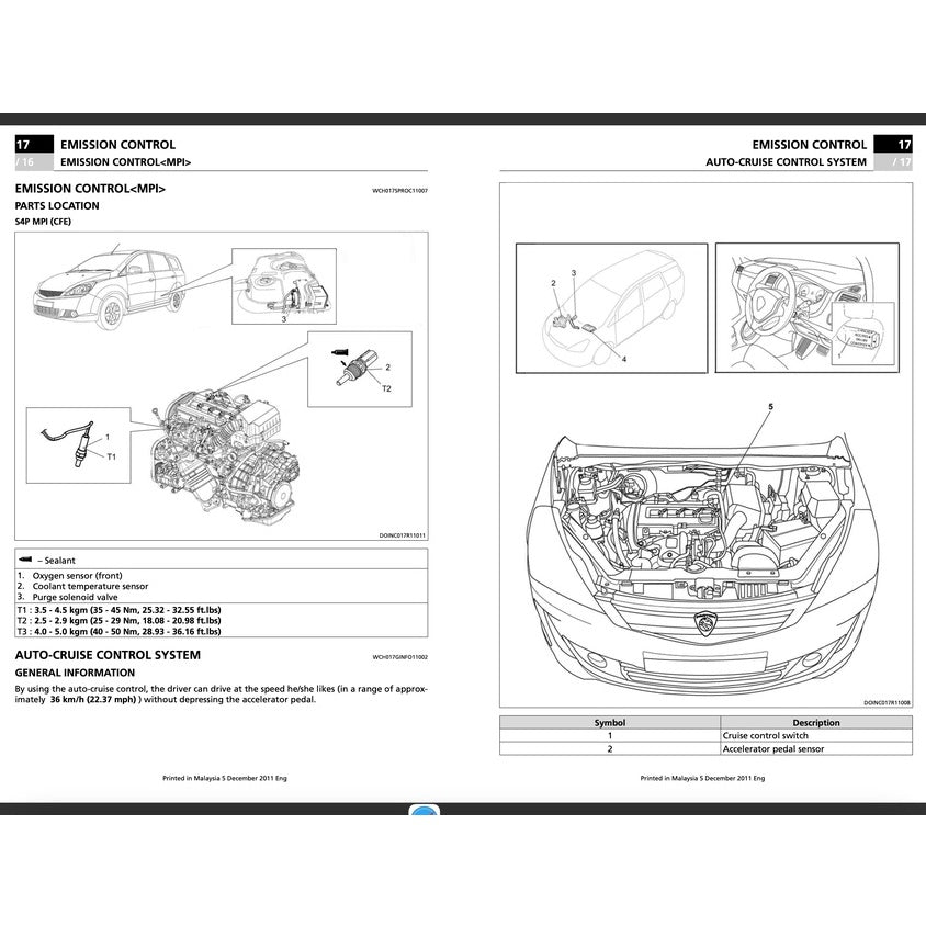 PROTON EXORA BOLD FZ CPS/CFE (2009-2017) SERVICE WORKSHOP MANUAL