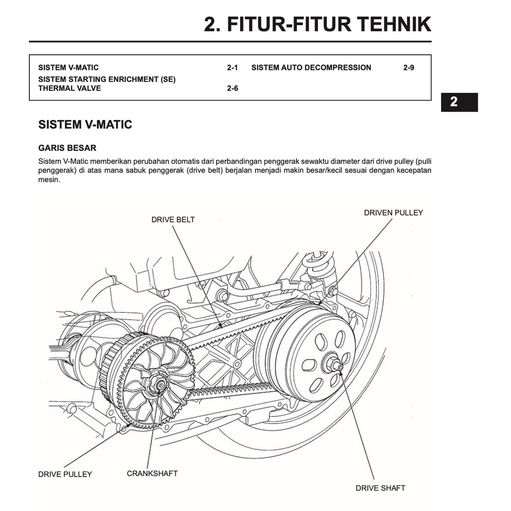 HONDA VARIO 150 BEAT 110 SERVICE WORKSHOP MANUAL / BUKU PEDOMAN REPARASI