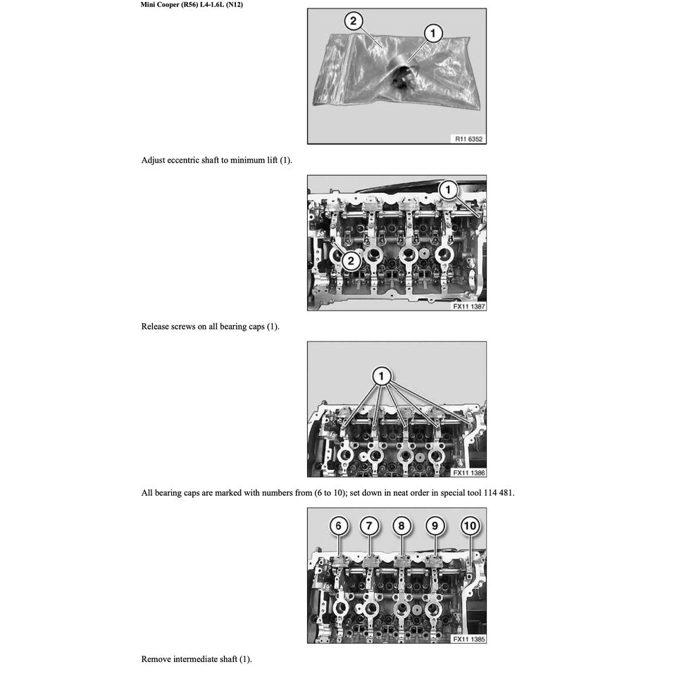 MINI COOPER R55/56/57 N12 (2006-2012) ENGINE SERVICE WORKSHOP MANUAL  + COMPONENT LOCATION+ WIRING