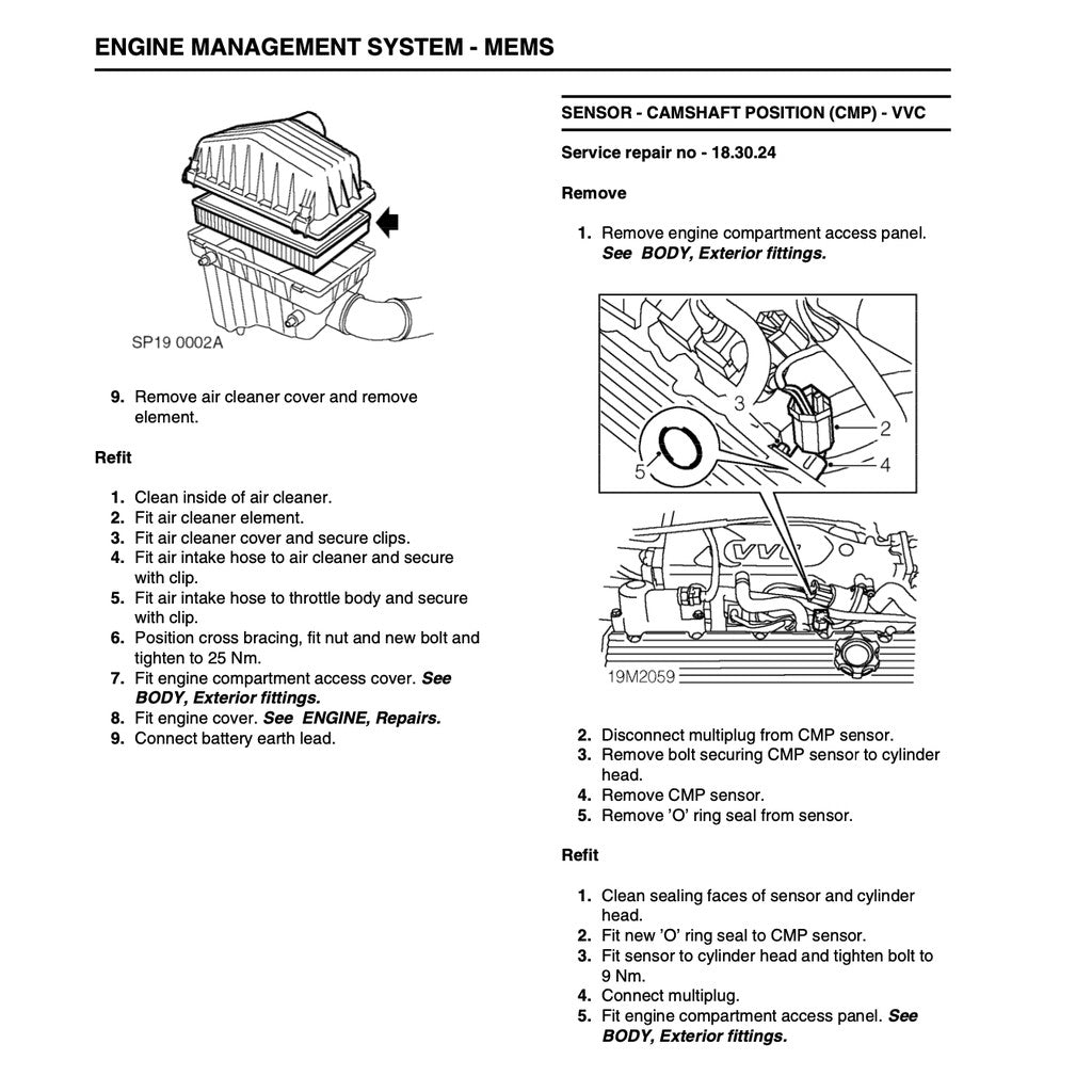 MGTF ROVER (2002-2011) FACTORY SERVICE REPAIR WORKSHOP MANUAL