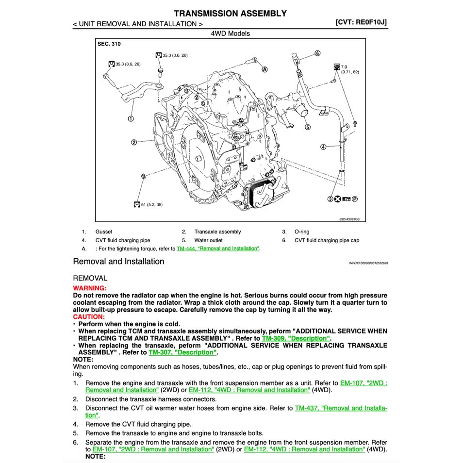 NISSAN TERRANO R52 (2013-2016) SERVICE WORKSHOP MANUAL