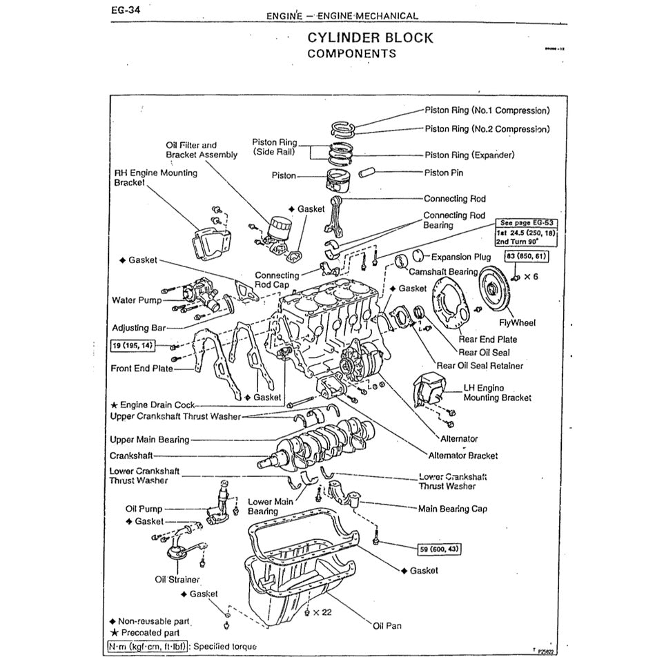 TOYOTA ENGINE 7K  &  7K-E (EFI) SERVICE REPAIR WORKSHOP MANUAL - TOYOTA LITEACE TOWNACE UNSER KIJANG