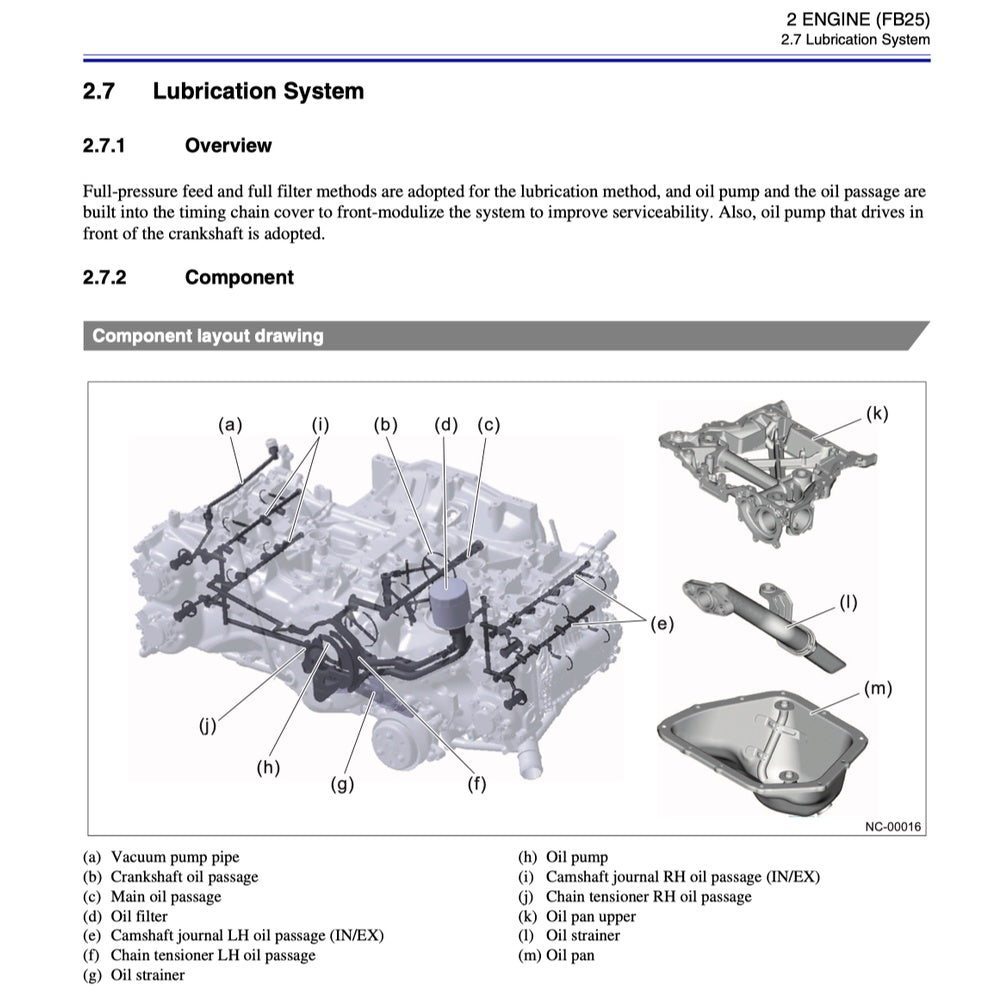 SUBARU  FORESTER SK (2019-2023) SERVICE WORKSHOP MANUAL