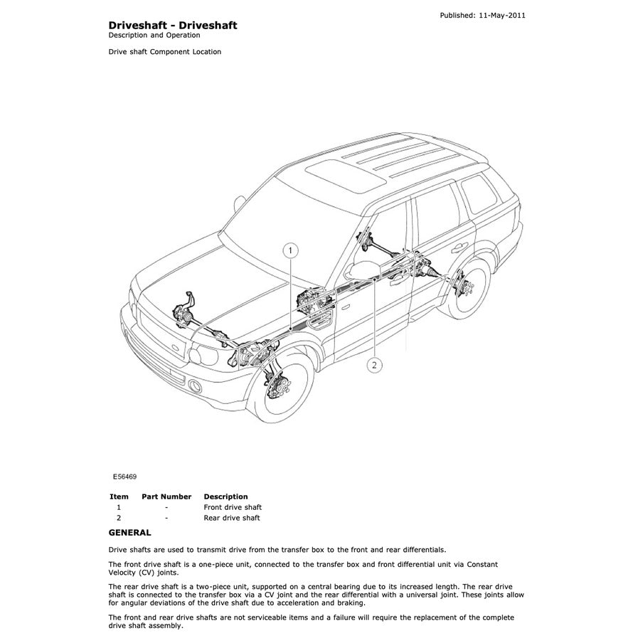 RANGE ROVER SPORT L320 (2006-2013) SERVICE WORKSHOP MANUAL
