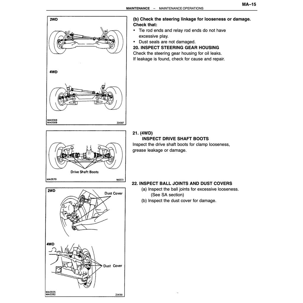 TOYOTA HILUX N80/90/100/110 (1988-1997) SERVICE REPAIR WORKSHOP MANUAL