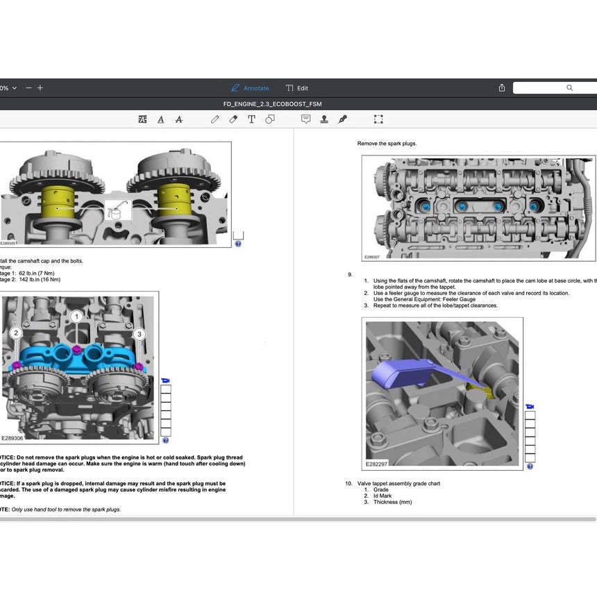 FORD 2.3L ECOBOOST ENGINE SERVICE WORKSHOP MANUAL - Ford Ranger/ Ford Mustang/