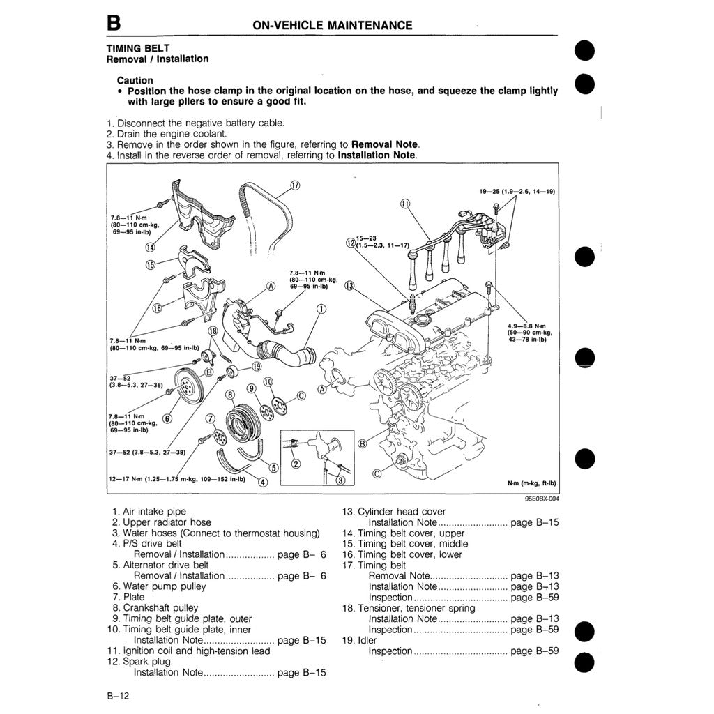 MAZDA MX-5 MIATA NA SERIES (1989) SERVICE WORKSHOP MANUAL
