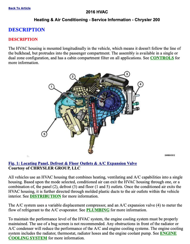 CHRYSLER 200 UF (2015-2017) SERVICE WORKSHOP MANUAL
