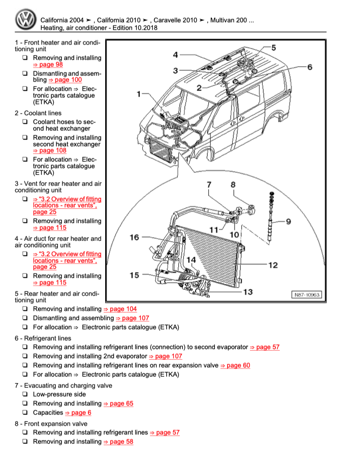 VW TRANSPORTER T5 (2003-2015) SERVICE WORKSHOP MANUAL