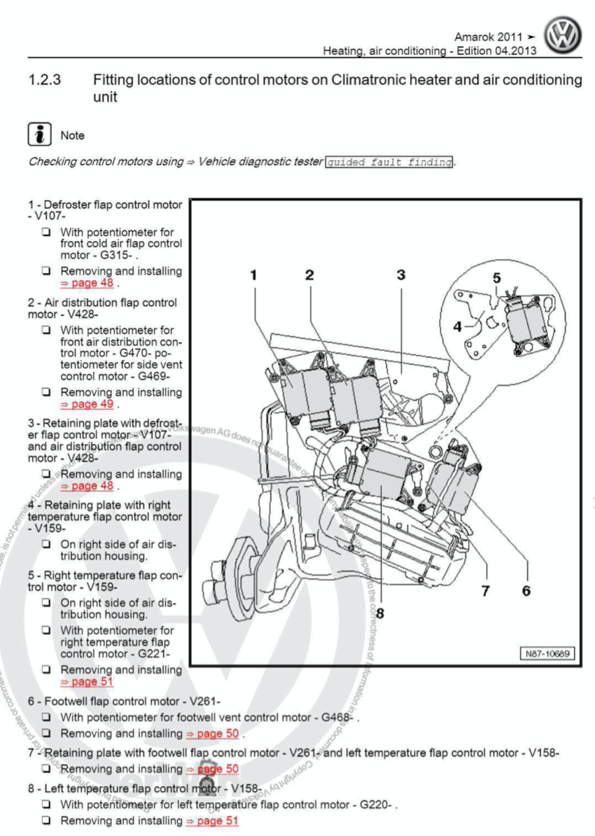 VW AMAROK 2H (2010-2016) SERVICE WORKSHOP MANUAL