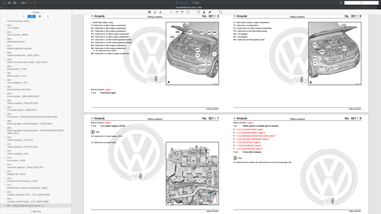 VW AMAROK T1 (2022+) SERVICE WORKSHOP MANUAL
