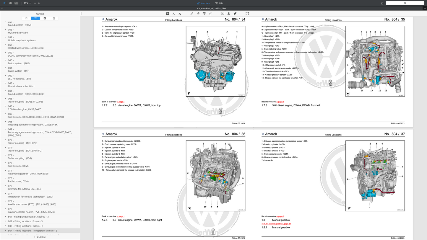 VW AMAROK T1 (2022+) SERVICE WORKSHOP MANUAL